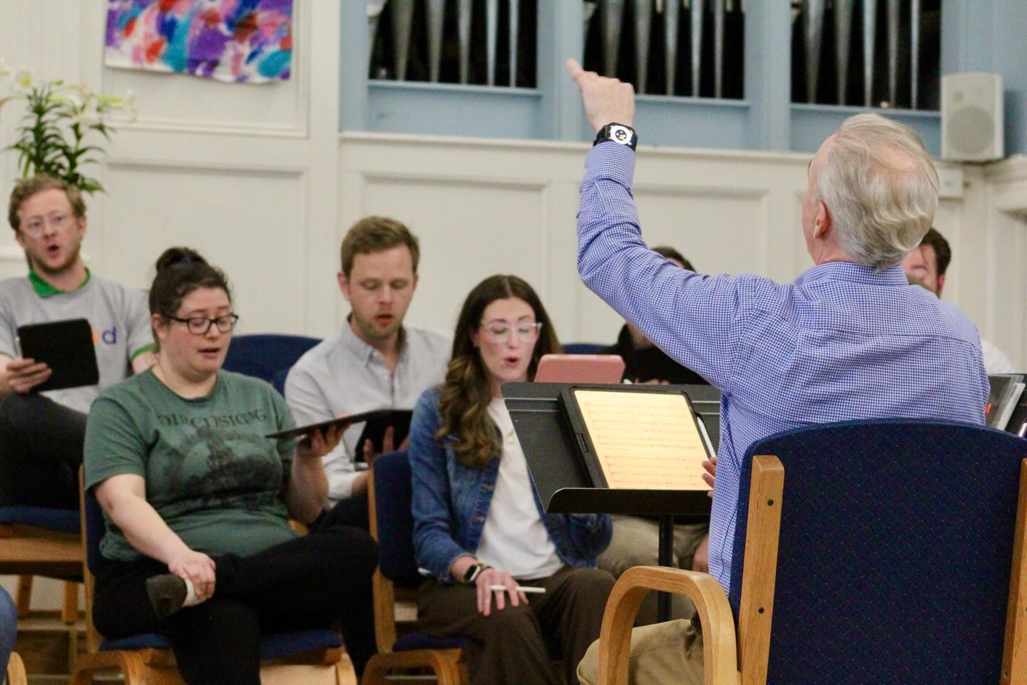 Joshua Oppenheim in rehearsal
