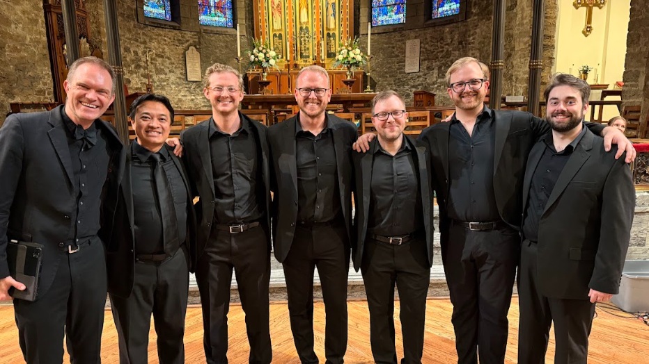 Ensemble in formal black attire